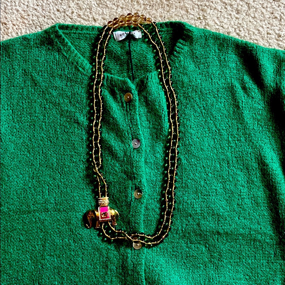Jcrew Vintage Elephant Beaded Necklace